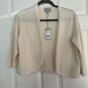 Pure Collection Women's Cream Cashmere Shrug NWT
